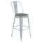 Flash Furniture Green-Blue Metal Stool with Gray Poly Seat ET-3534-30-DB-PL1G-GG - alternate 10